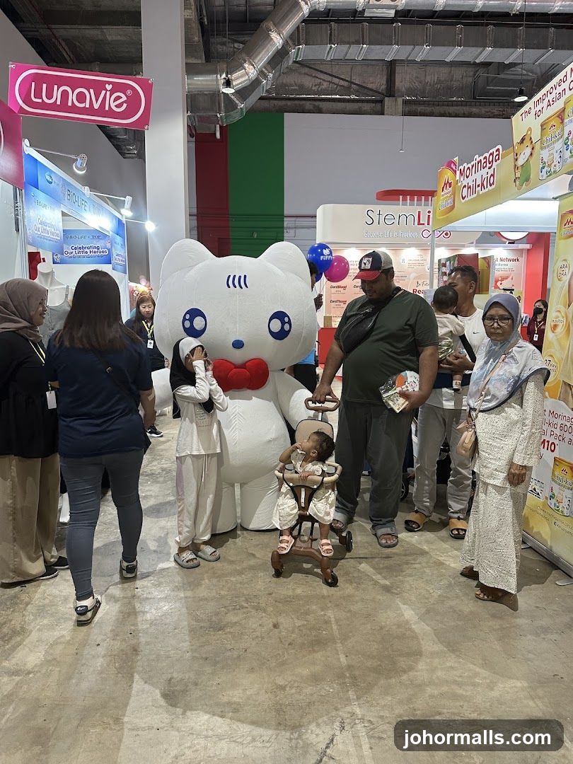 Event with mascot and attendees