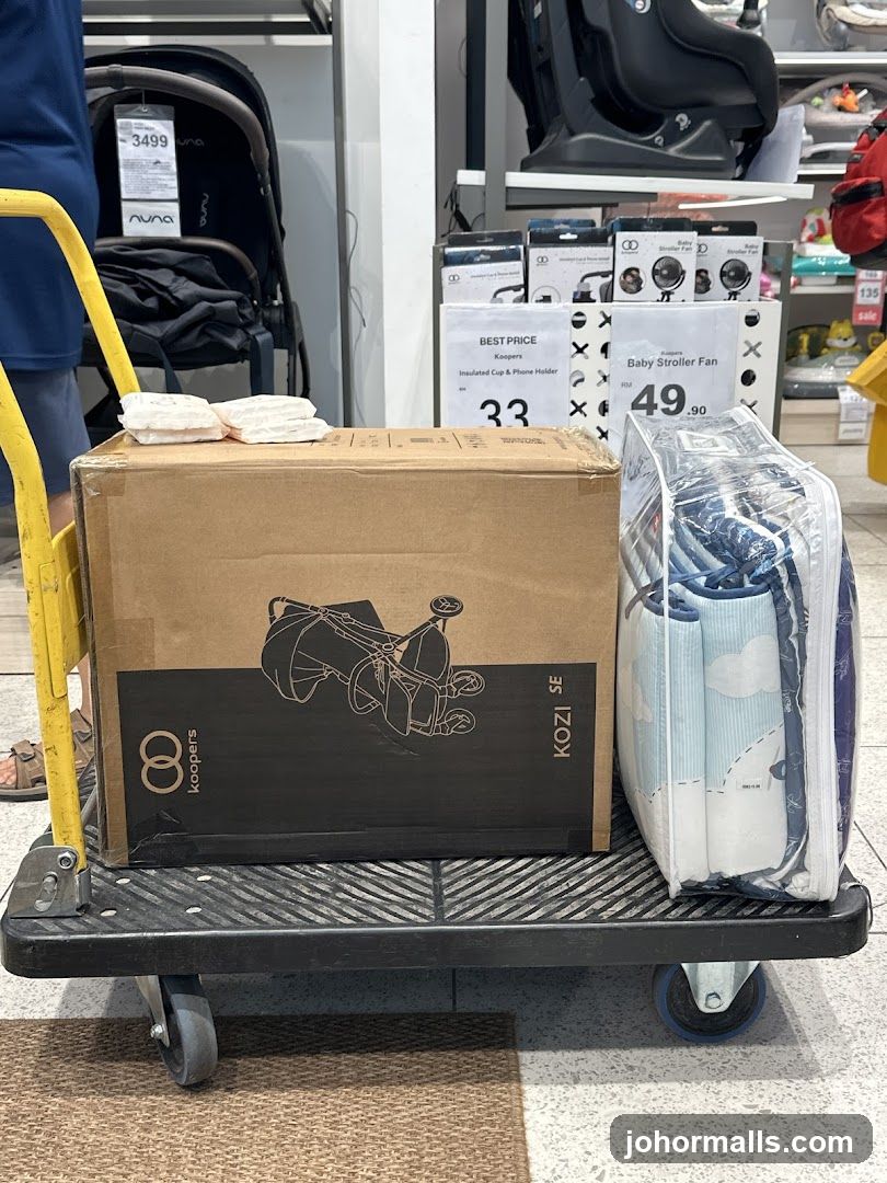 Shopping Cart with Baby Products