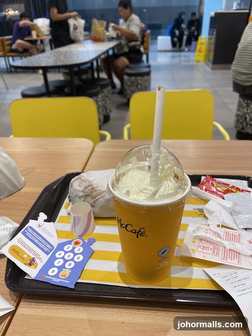 McCafé Drink and Burger