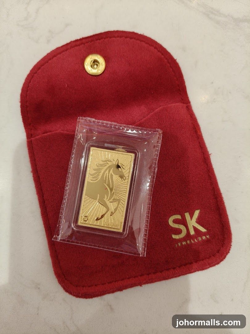 Gold Bar with Horse Design