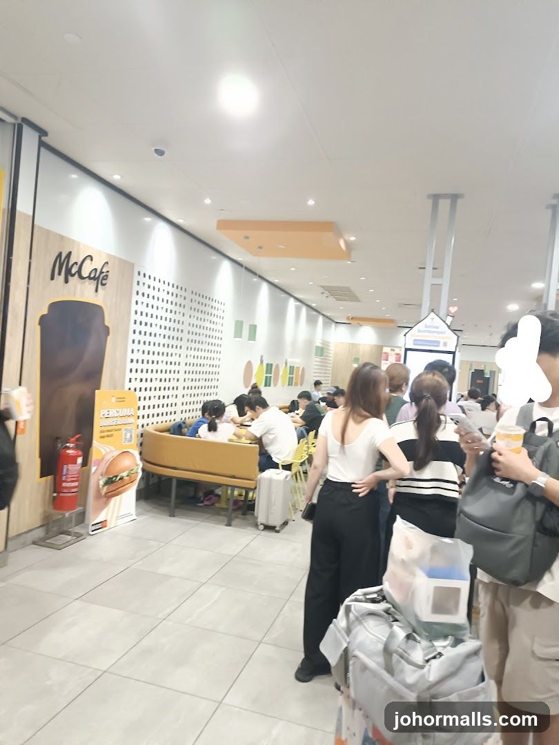 McCafé Interior with Customers