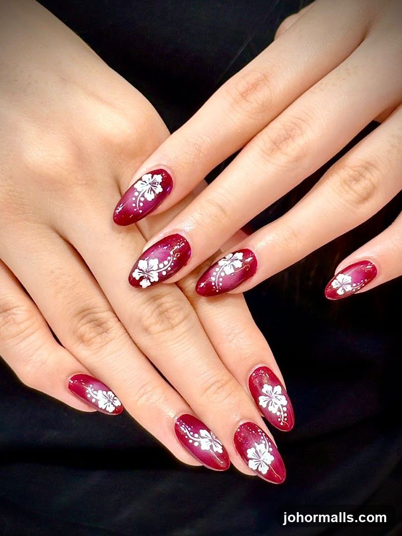 Nails with Floral Design