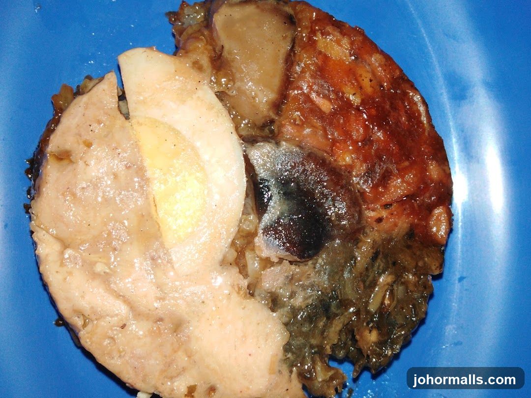 Close-up of a dish with meat and rice