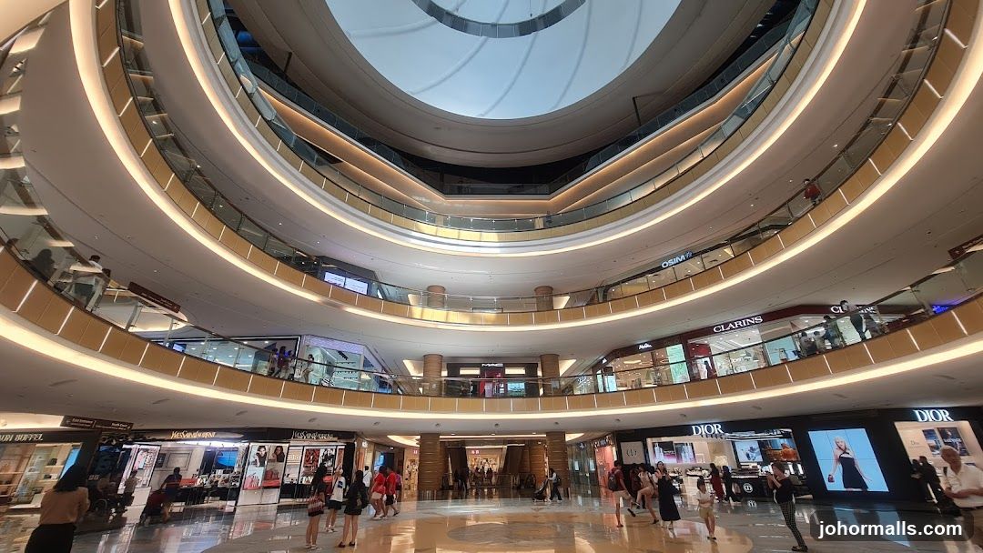 Interior of a multi-level shopping mall