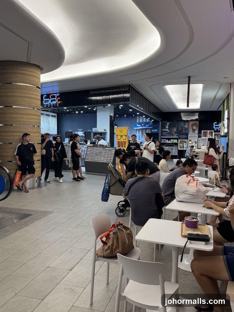 Optics store interior with customers
