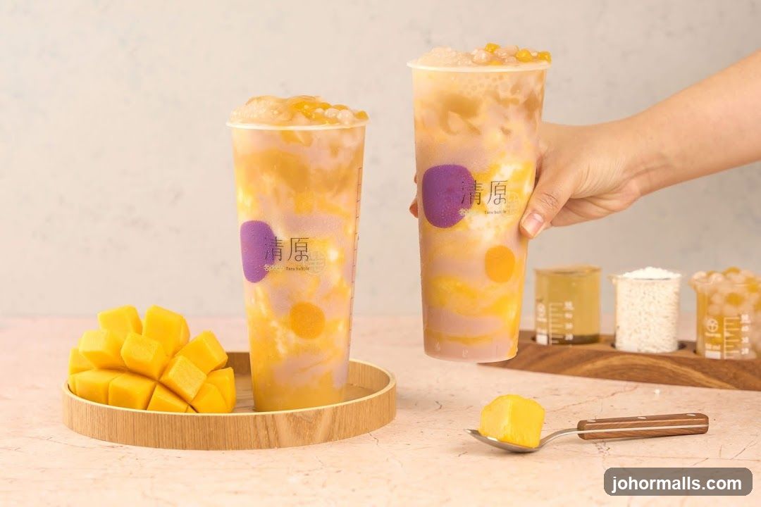 Mango Taro Bubble Tea