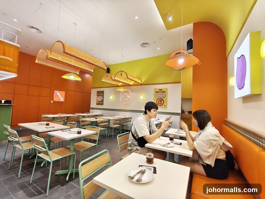 Restaurant Interior with Diners