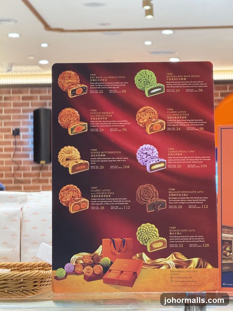 Verrona Bread Mooncake Menu