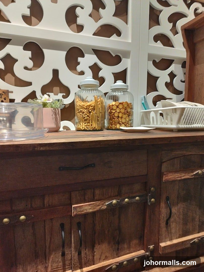 Snack Jars on Wooden Cabinet
