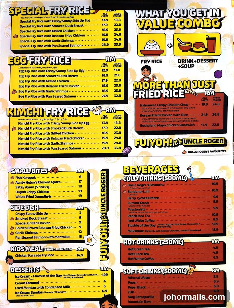 Uncle Roger Menu