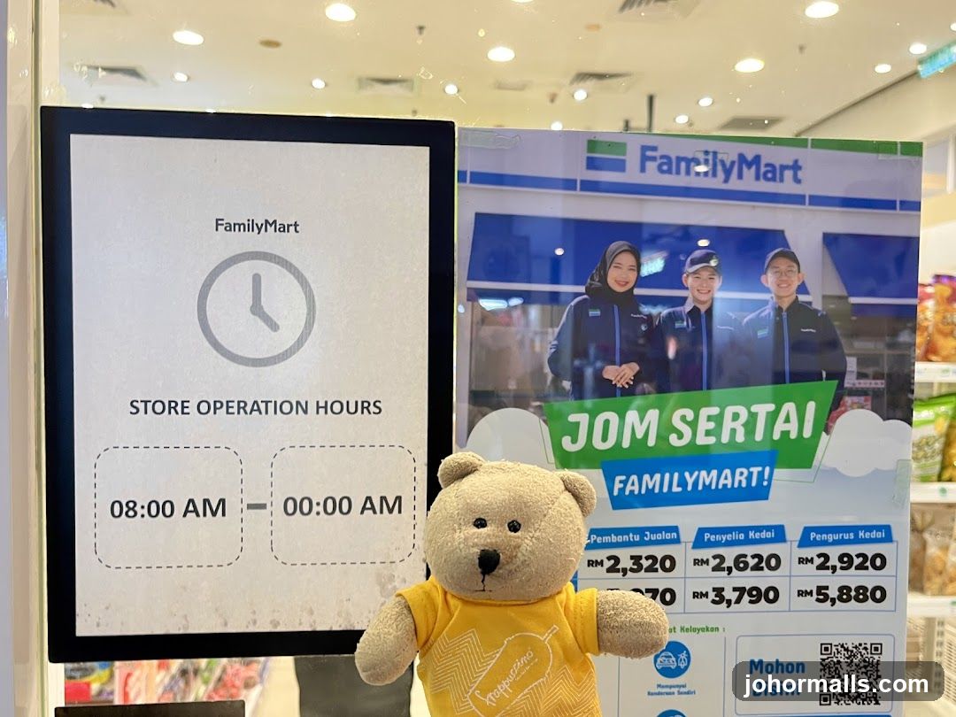 FamilyMart Store Operation Hours and Recruitment Poster