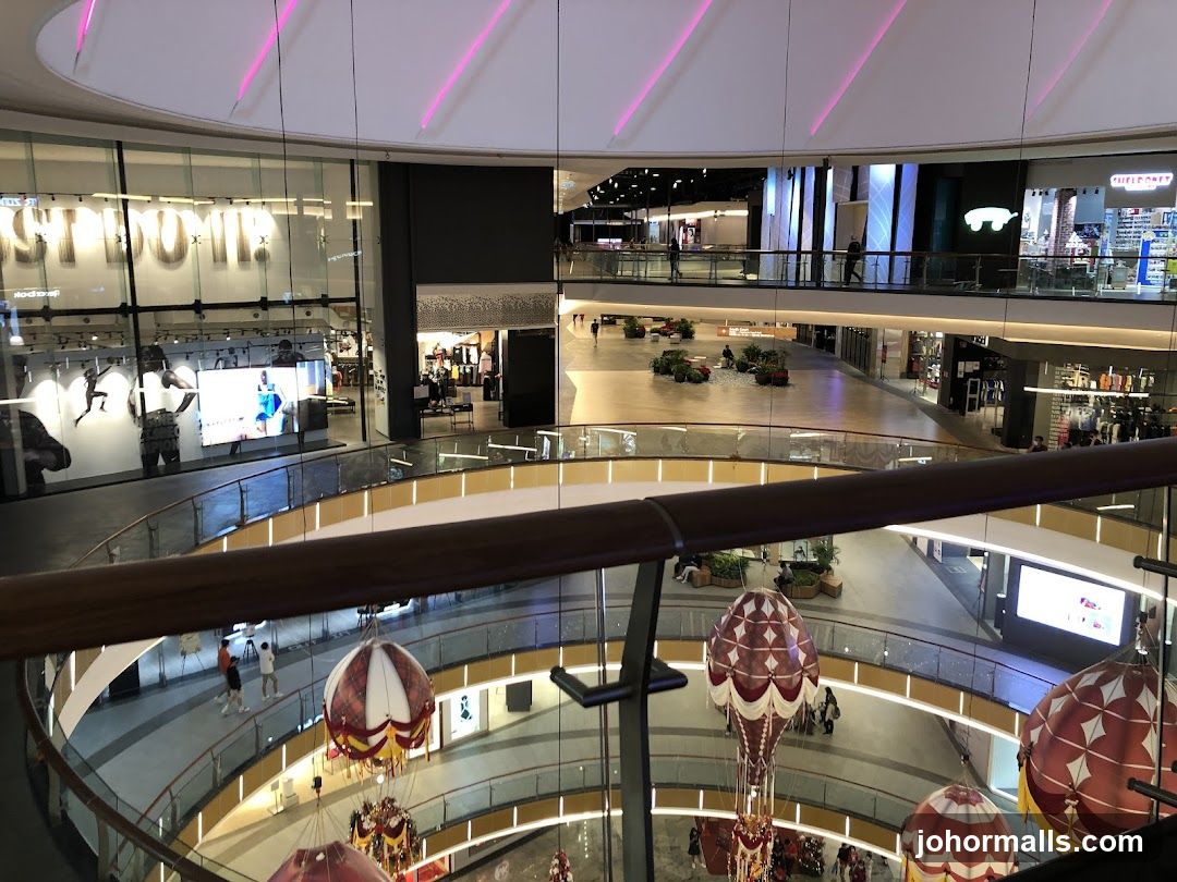 Interior of a multi-level shopping mall