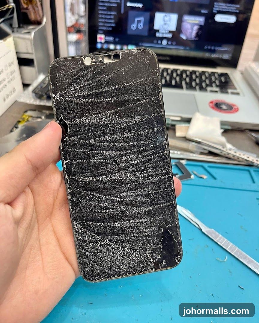 Damaged Phone Screen