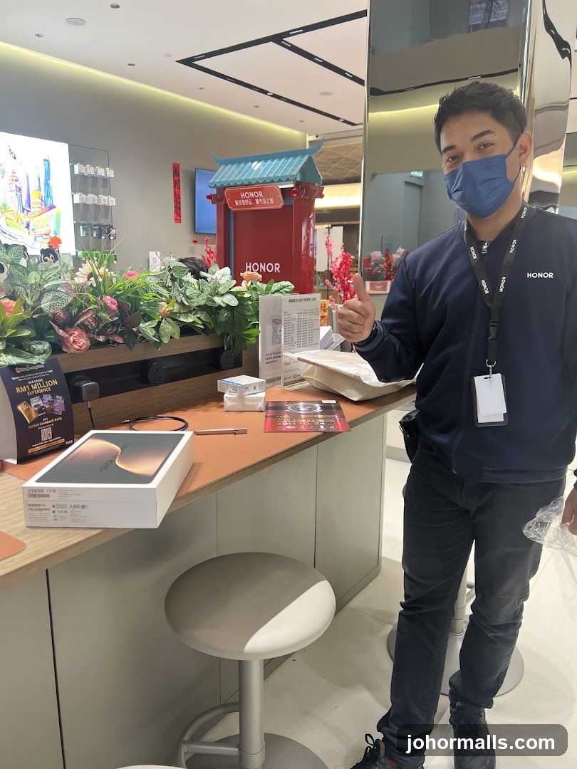 Store Employee Giving Thumbs Up