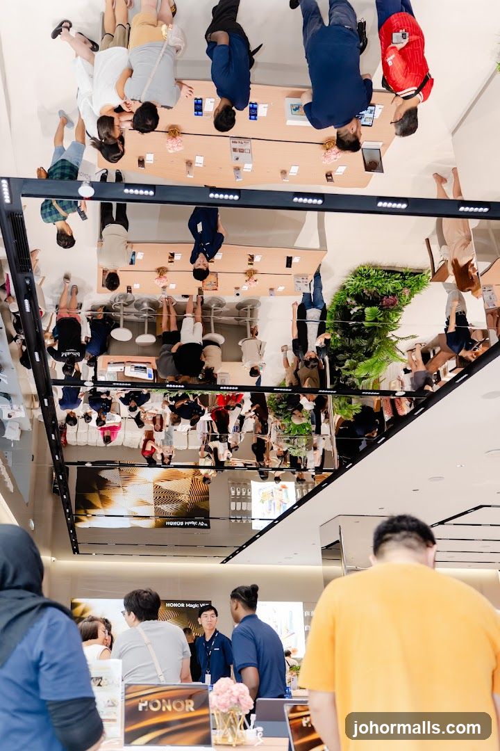 People browsing electronics in a store