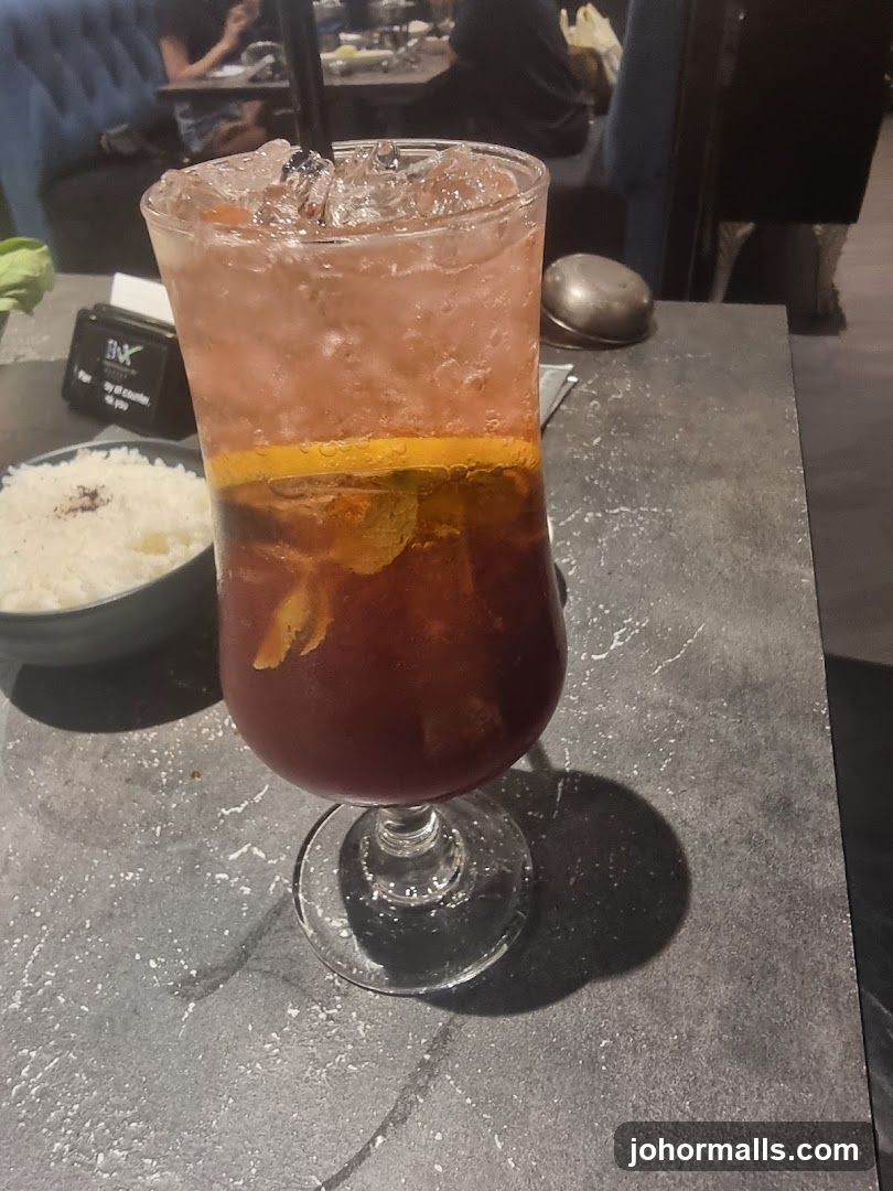 Iced Drink with Orange and Rice