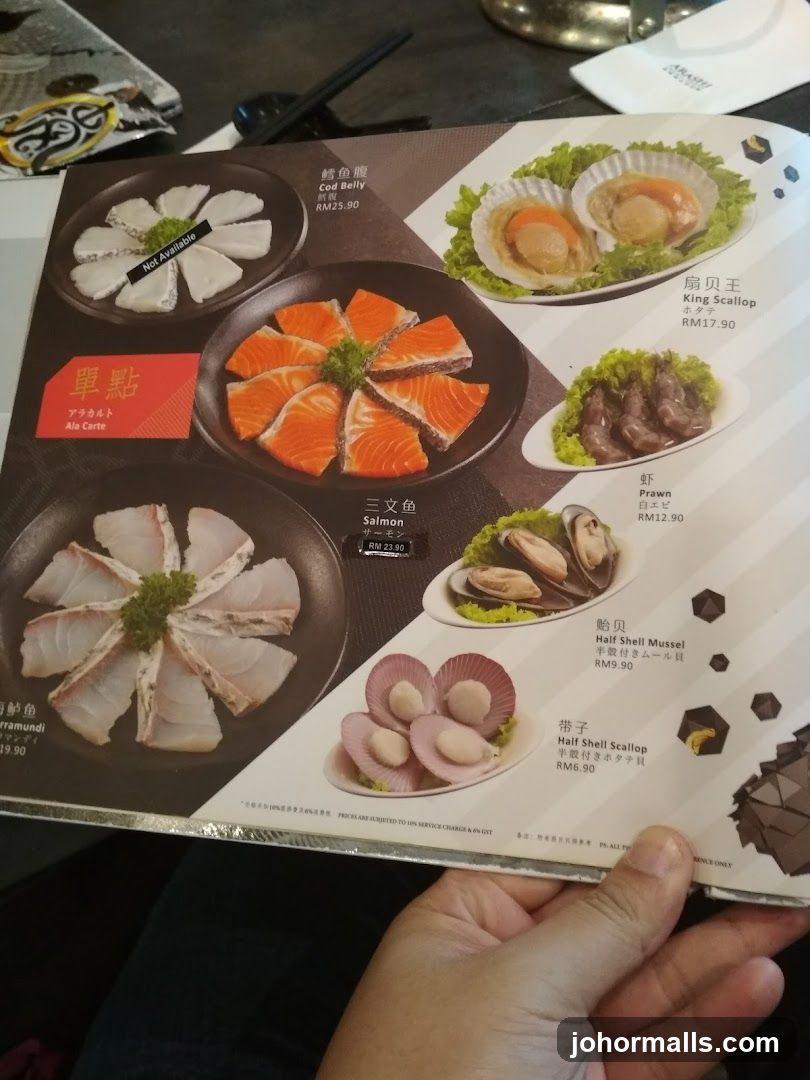 Ala Carte Menu