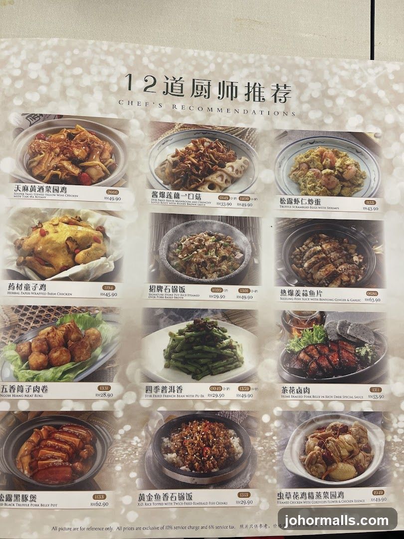 CHEF'S RECOMMENDATIONS