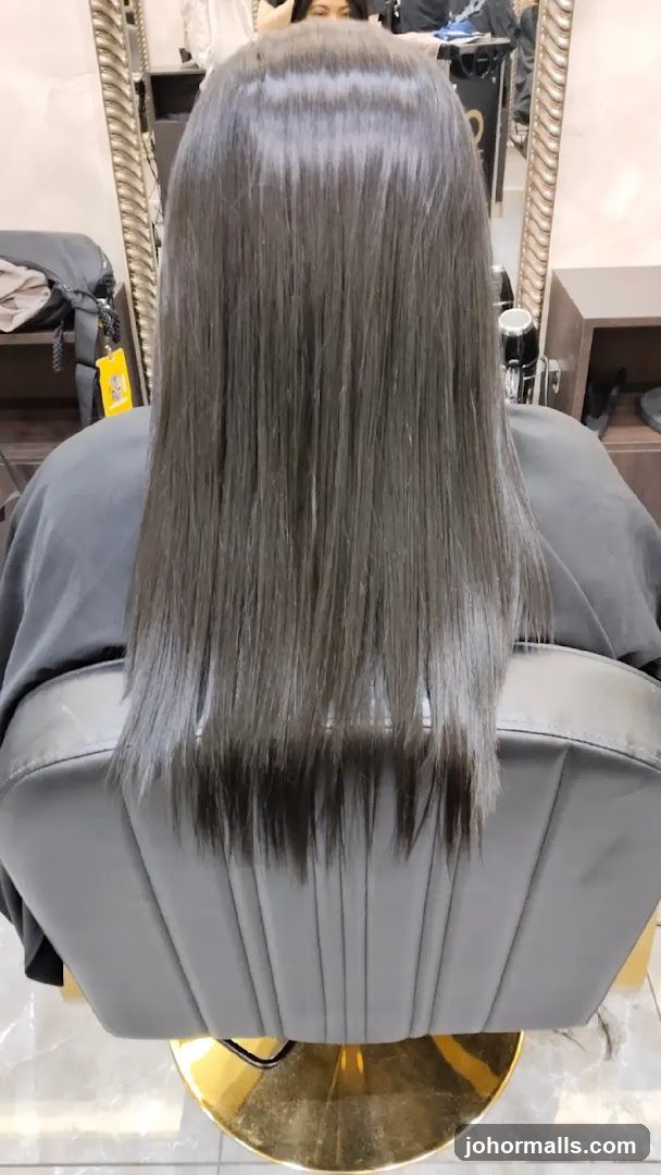 Woman's freshly styled hair