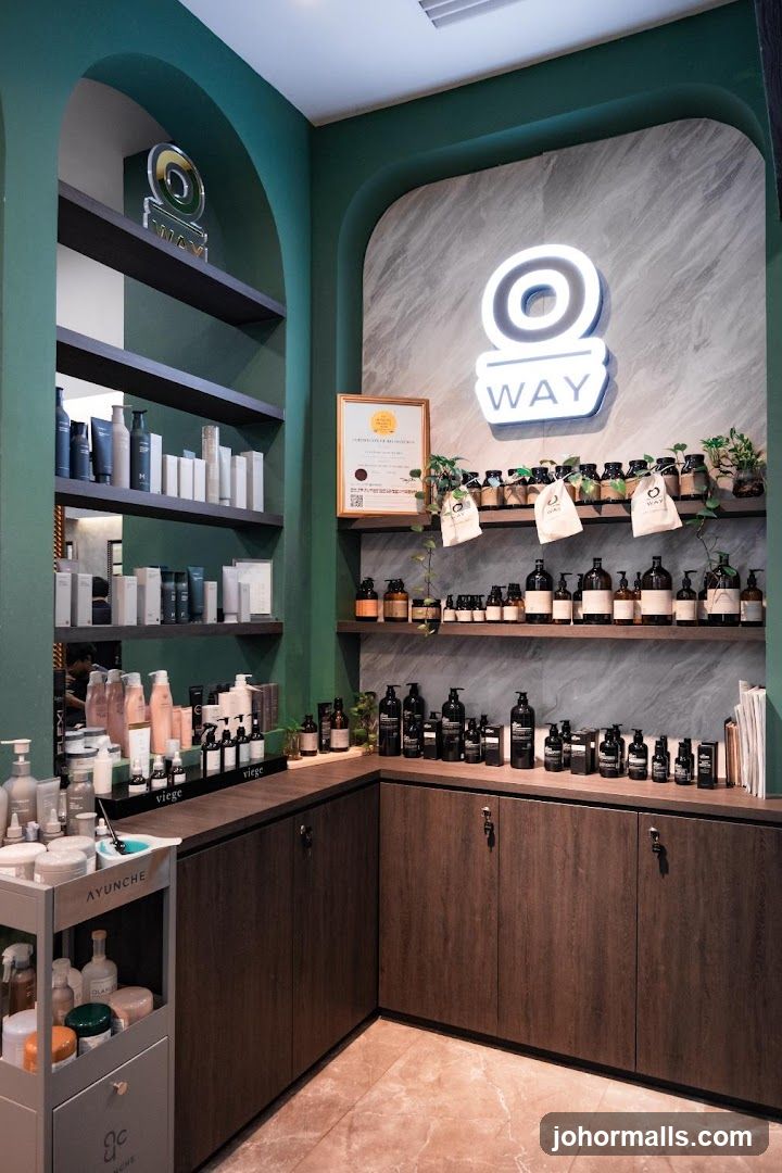 Salon Interior with Products