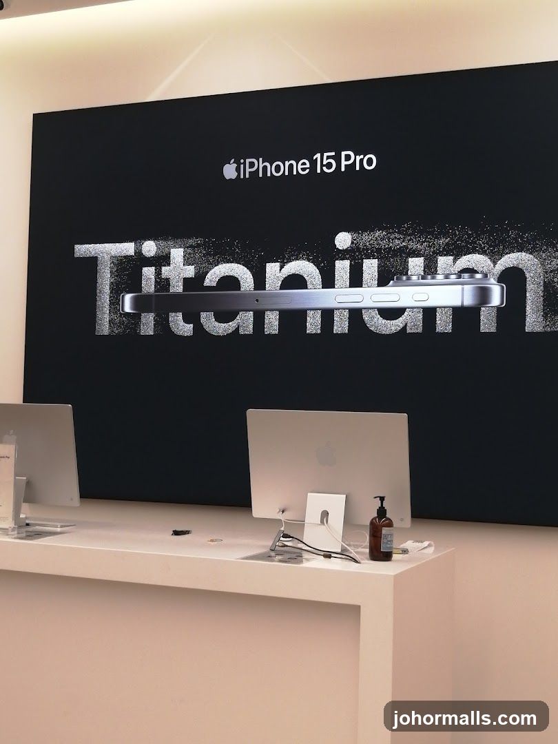 iPhone 15 Pro Titanium Display