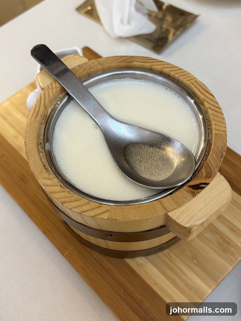 Dessert in a Wooden Bowl