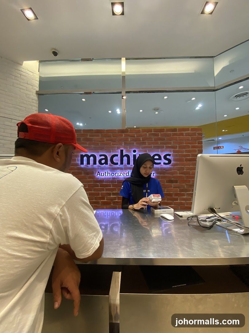 Customer at a counter