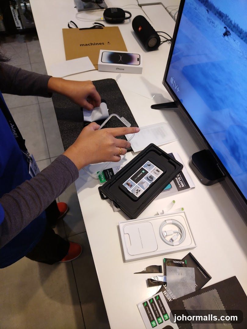Applying a screen protector