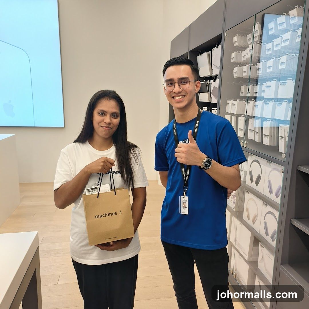 Customer and Staff Member in Store