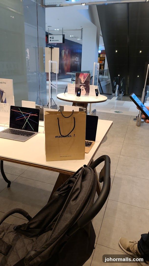 Apple products on display