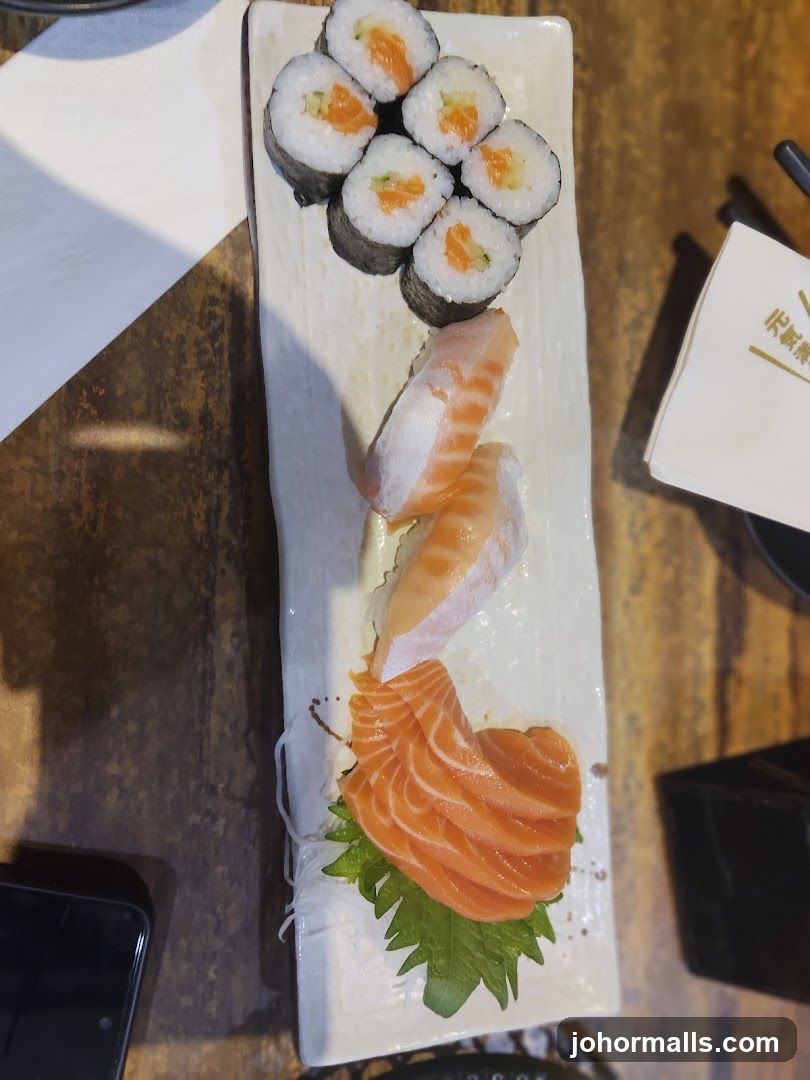 Salmon Sushi and Sashimi