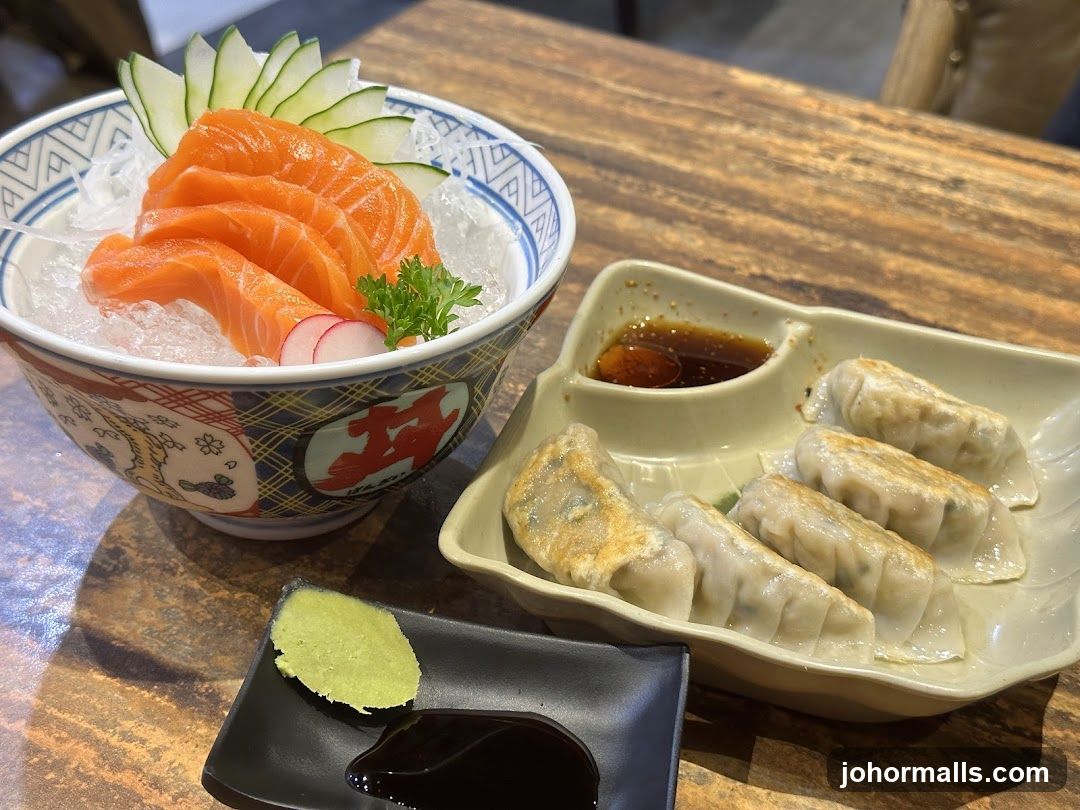 Sashimi and Gyoza