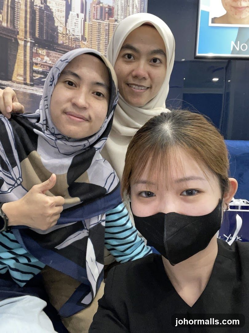 Three women posing for a selfie