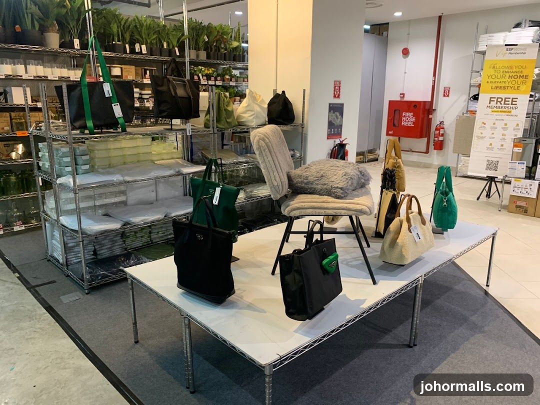 Bags and Home Goods Display