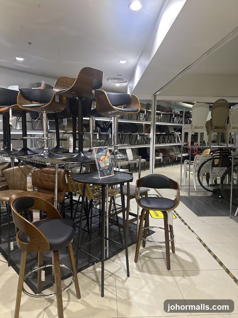 Bar Stools and Tables Display