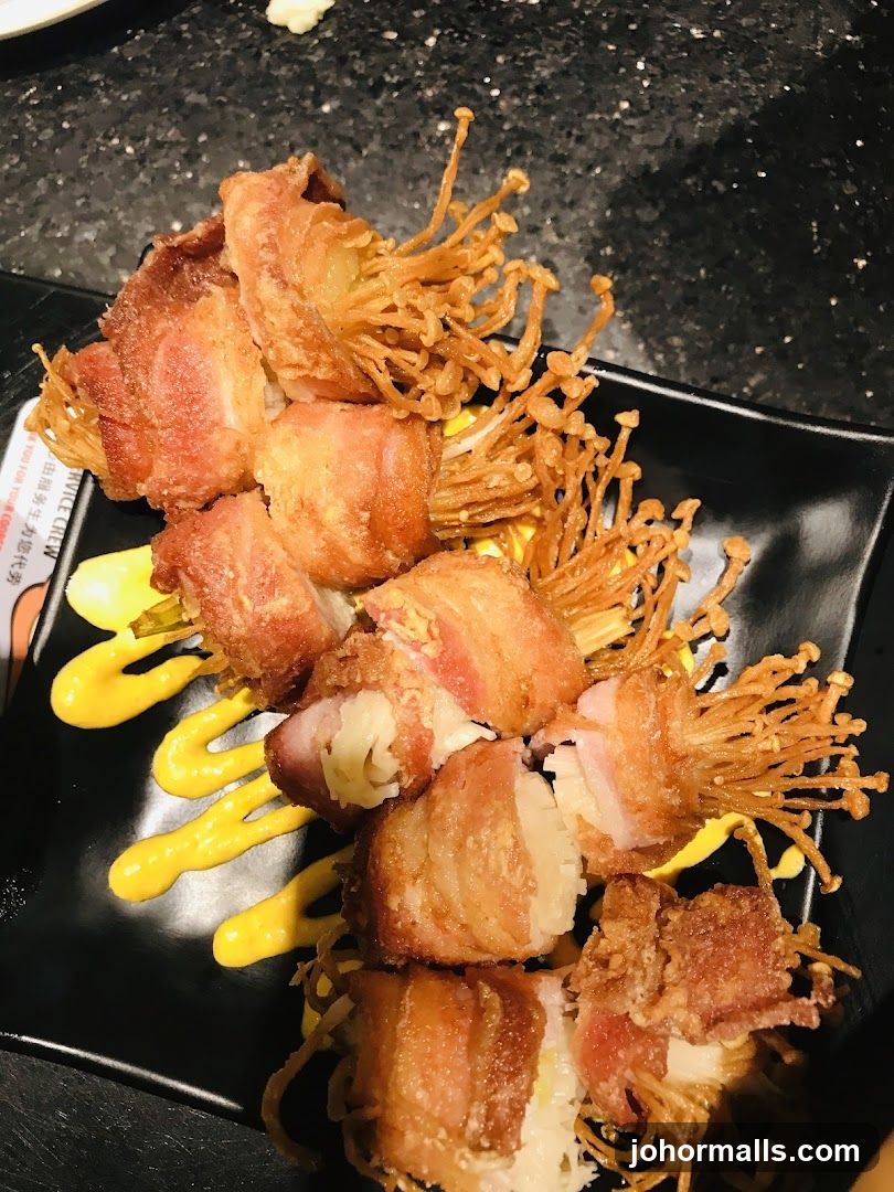 Bacon-Wrapped Enoki Mushrooms