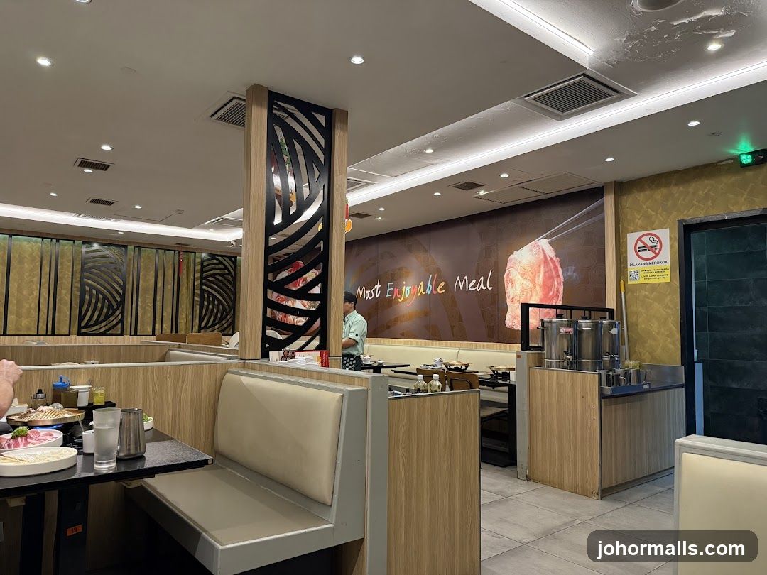 Restaurant Interior with Booth Seating