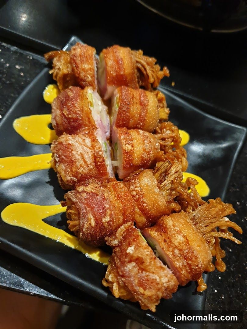 Bacon-Wrapped Enoki Mushrooms
