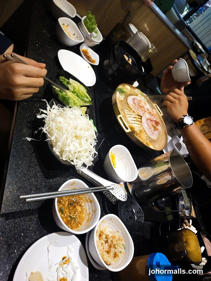 Diners enjoying a meal