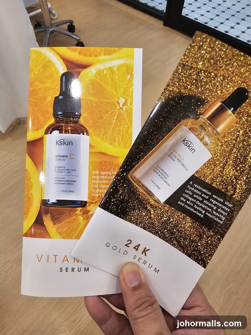 Kskin Vitamin C and 24K Gold Serum Brochures