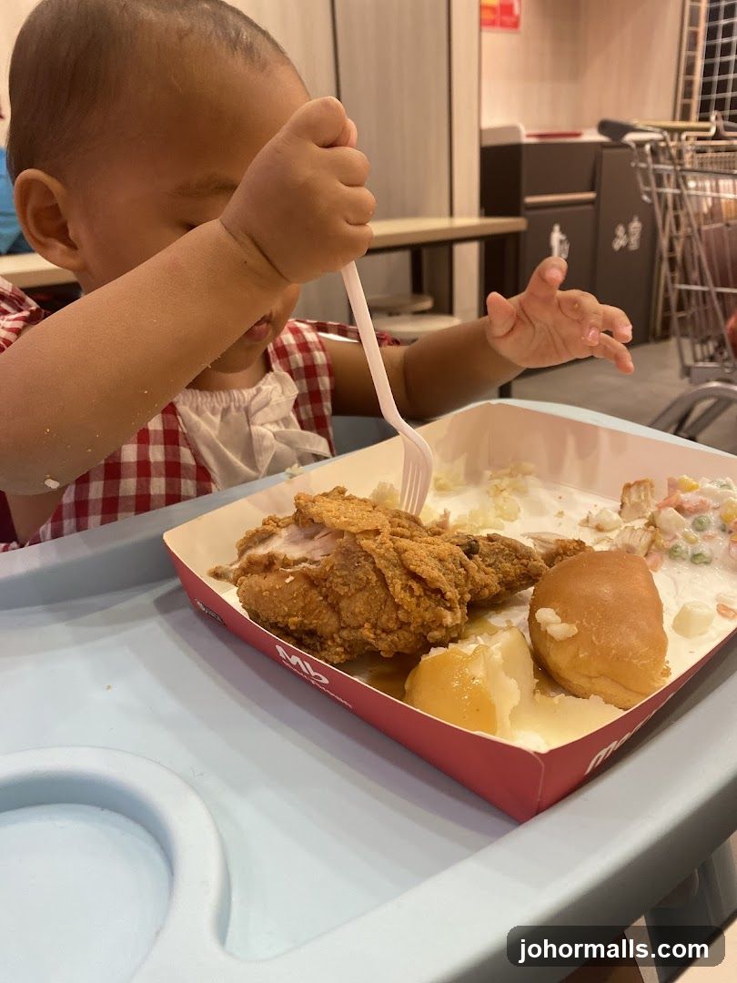 Child Eating Fried Chicken