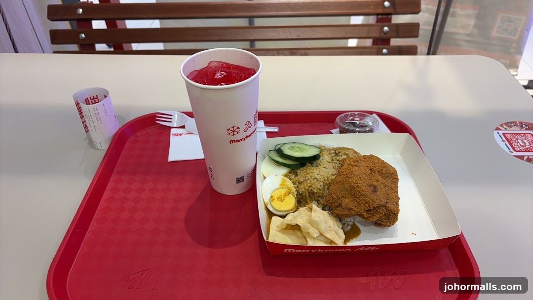 Meal Tray with Fried Chicken and Rice