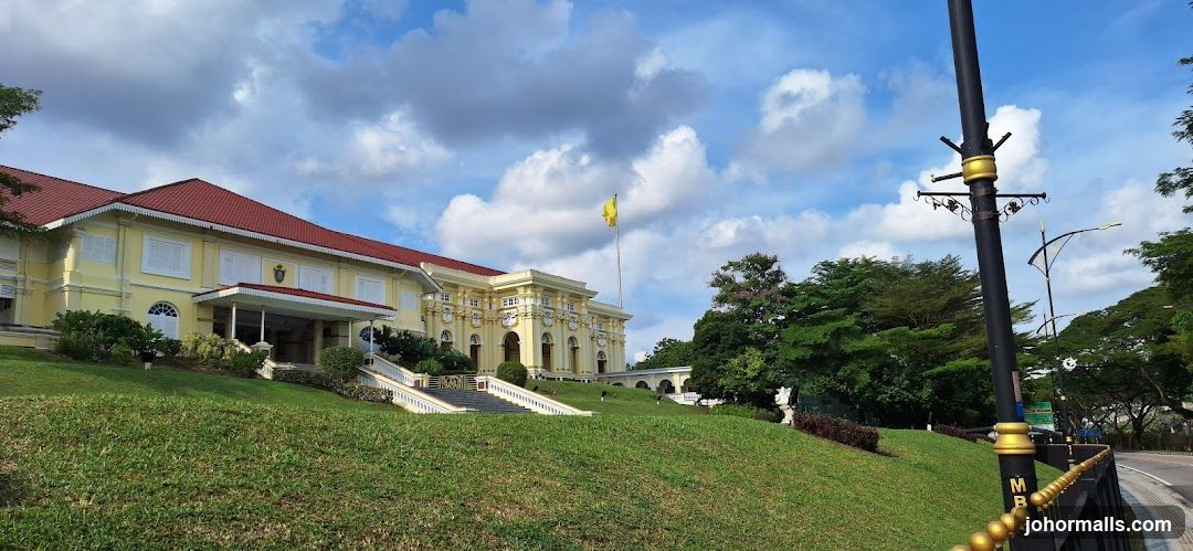 Grand Yellow Building with Red Roof