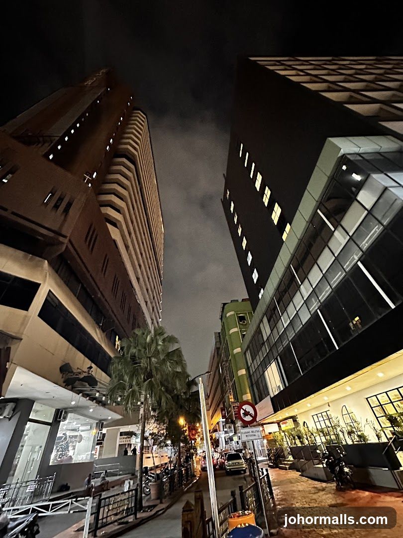 City street at night