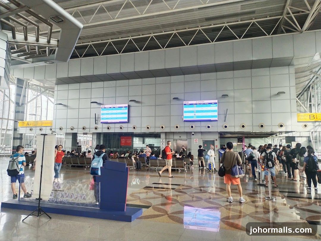 Departure Board in a Busy Terminal
