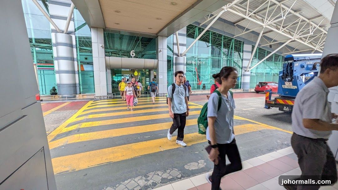 People walking outside a modern building
