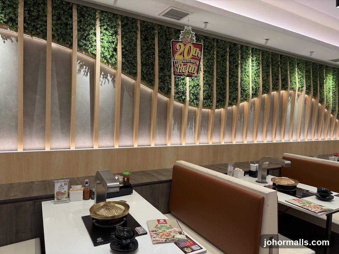 Restaurant Interior with Anniversary Decoration