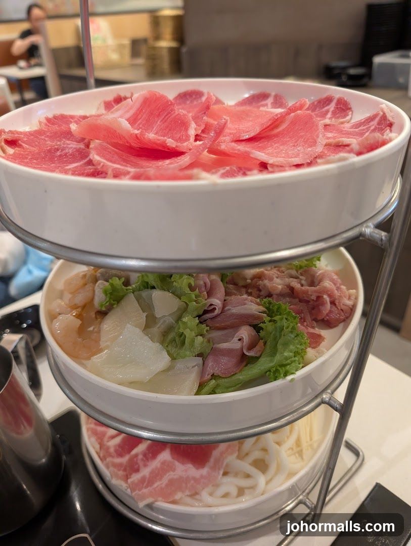 Tiered Platter of Ingredients