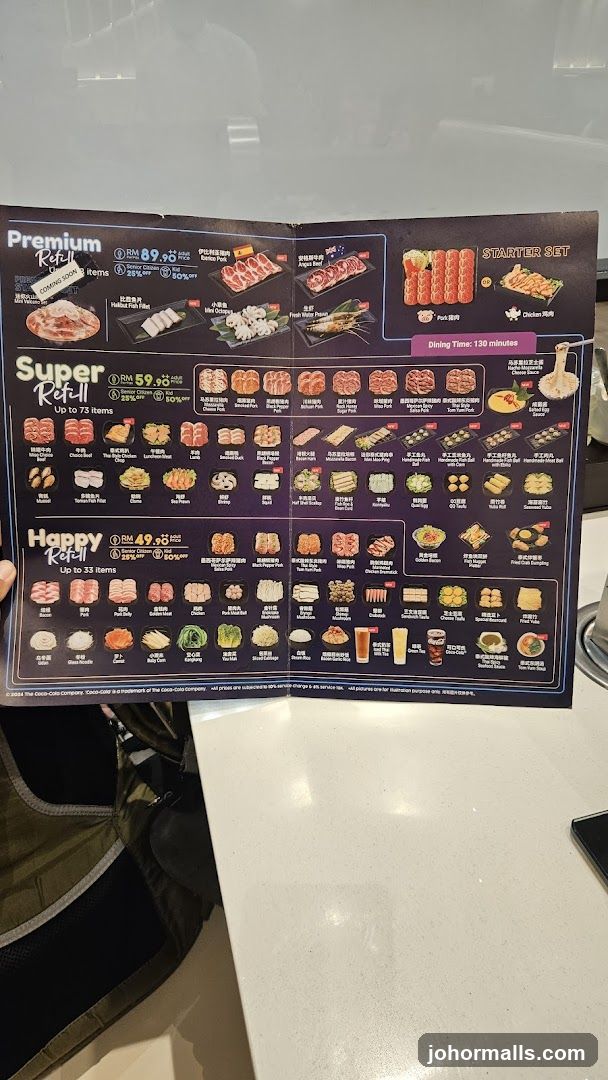 Refill Menu