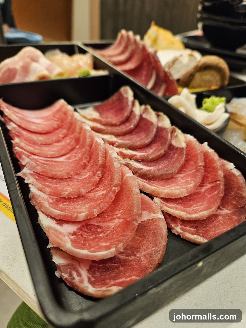Thinly Sliced Meats and Ingredients